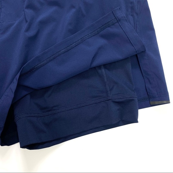 RHONE 4" SWIFT SHORT LINED 4" Lined Running Shorts in Maritime / Navy Blue - Picture 8 of 10